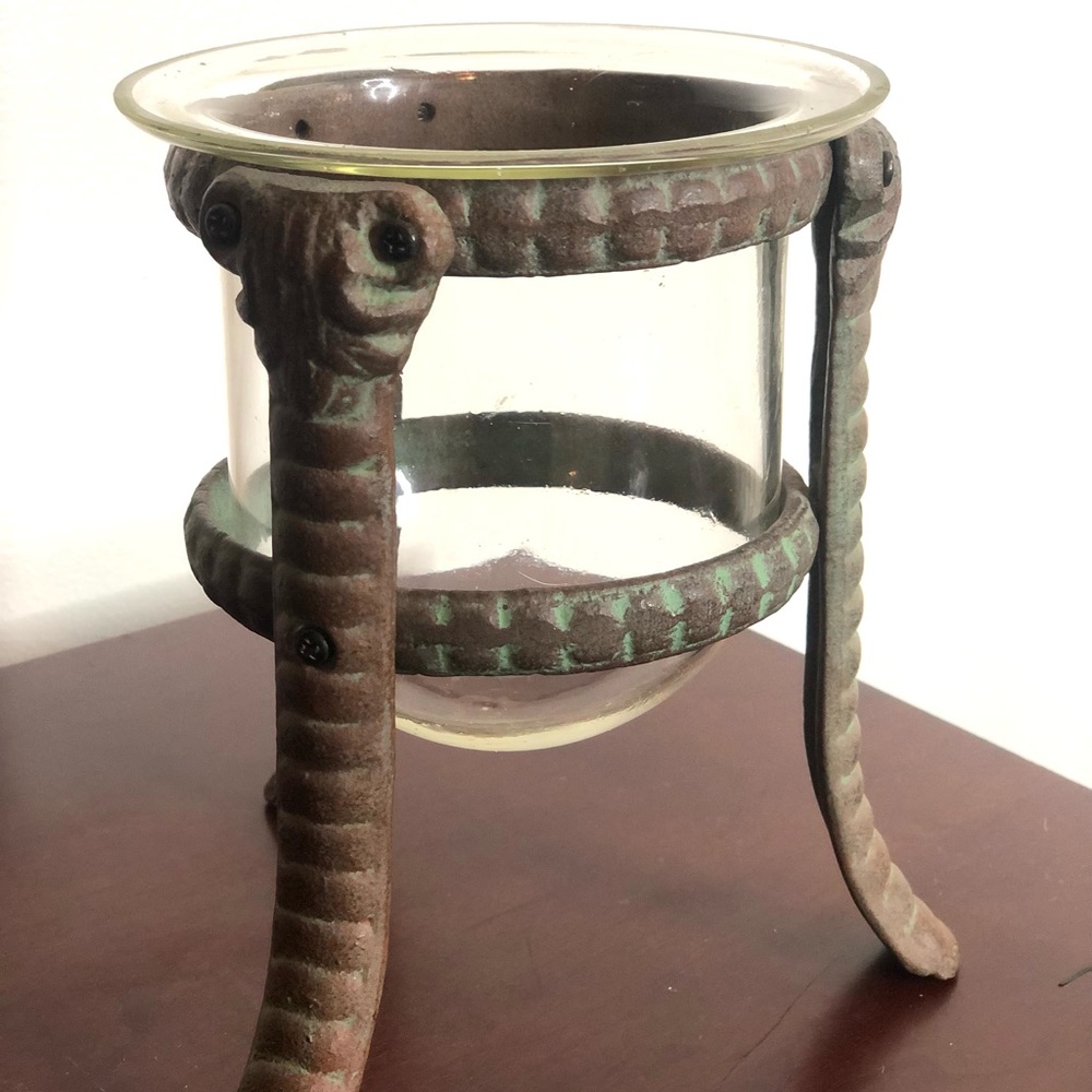 Vintage iron candleholder